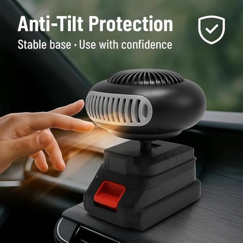 Riscaldatore A Batteria, Nuovo Riscaldatore Portatile Per Auto A Batteria 2026, Riscaldatore D'ambiente Senza Fili, Per Ufficio E Interni (15 Cellules,Batterie * 2) - 5