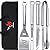 Kona BBQ Grill Tools Set with Case - 18" Long to Keep Hands Away from Heat, Premium Stainless Steel Grilling Utensils with Bottle Opener Handles - Makes A Great Gift