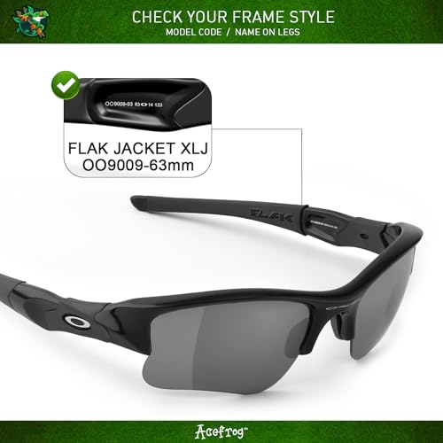 Image of Acefrog 5 Pairs Polarized Replacement Lenses for Oakley Flak Jacket XLJ OO9009 Sunglasses, Perfectly Fit, Value Pack