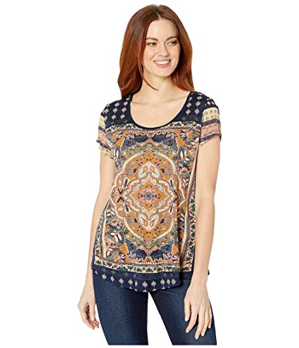 Lucky Brand Persian Carpet Tee Navy Multi XL (US 12-14)