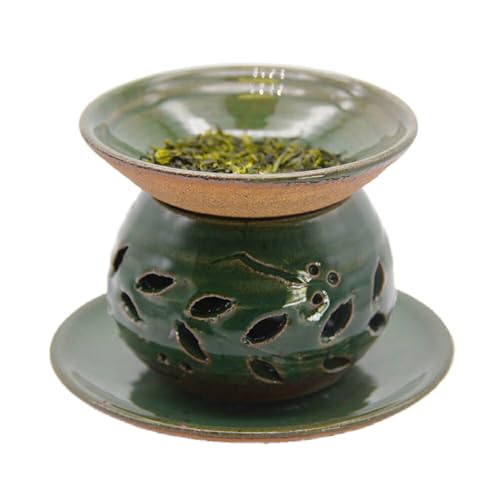 [緑]有田焼 茶香炉(唐草模様) UAU001-4