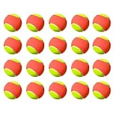 BORDEAG 20 Stück Tennisbälle, 6.35cm Tennis Training Balls, Tennisball Anfänger, Stage 3 Tennisbal übungs Ball Orange Kinderbälle Langlebige Und Hochwertige Für Kinder Erwachsene Anfänger