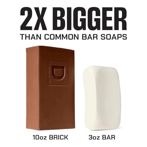 Image of Duke Cannon Big Brick of Soap, Old Glory | 10oz Triple-Milled Bar Soap for Men | Long-Lasting, Masculine Scent of Leather and Tobacco Leaf | Natural Oils | Supports U.S. Veterans