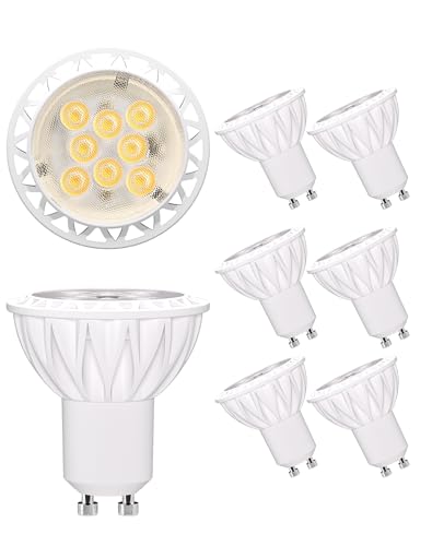 GOHDLAMP GU10 LED電球 調光対応 Ra85高演色 50W相当 5W省エネ 38°集光 長寿命35000時間 ダウンライト/スポットライト対応 5年保証 (昼白色, 6個セット)
