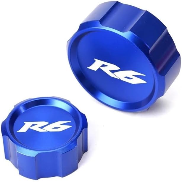 TEMKIN W for Yamaha YZF-R6 YZF R6 YZFR6 2000-2020 2019 Motorcycle Red Front Rear Fluid Cylinder Master Reservoir Cover Y (Color : FRBC Black)