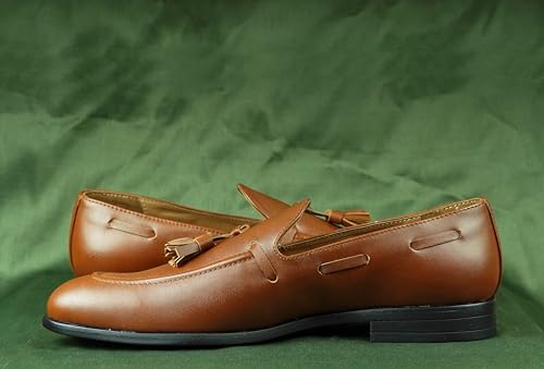 Image of Tassel Loafers for Men Casual | Synthetic Leather with TPR Sole | Stylish Loafer Shoes with Soft Cushioned Insole | Perfect for Office, Party, Wedding | Slip-on Men's Formal Shoe