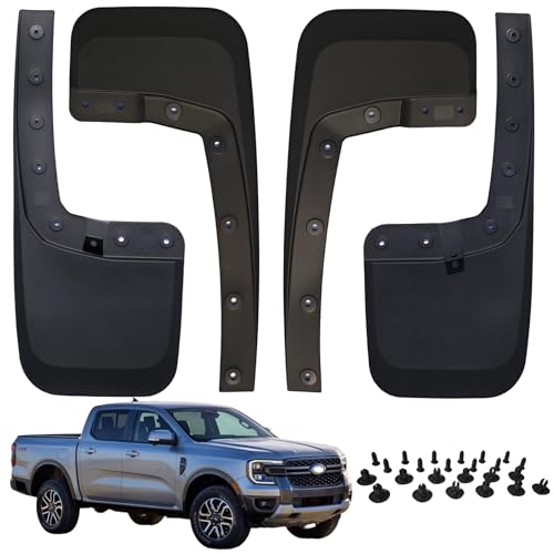 Image of Mud Flaps Splash Guards fits 2024 2025 Ford Ranger, Mud Guards kit Accessories Vehicle Sediment Protection No Drilling No Tape Tire Protector Mud Splash All Weather, 4 Pcs