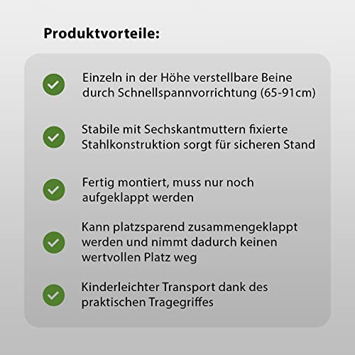 Höhenverstellbarer Arbeitsbock TRUTZHOLM mit 150 kg Tragkraft
