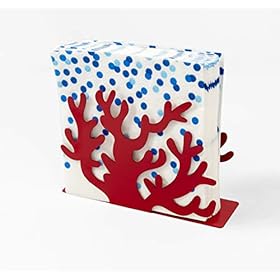 Mango Steam Tabletop Napkin / Tissue & Letter Holder For Home, Kitchen, Restaurants (Coral, Red) 41FJPTBWE5L. SS280