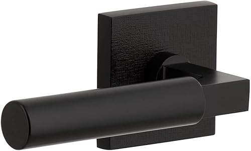 Viaggio Quadrato - Roseta de lino con palanca suave Contempo en negro satinado, para zurdos