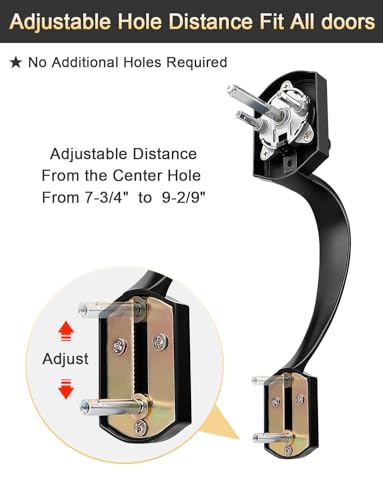 Image of Tinewa Camelot Trim Lower Half Handleset, Matte Black Finish, Upgated Entry Door Handle with Accent Wave Door Lever for Electronic Keypad with Drop Interior Left Handed Lever
