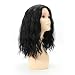 MXXWIG Loose Curly Wigs For Women Natural Black Wigs Medium Length Wigs Synthetic Heat Resistance Fiber Hair Daily Wig Free Wig Cap1B