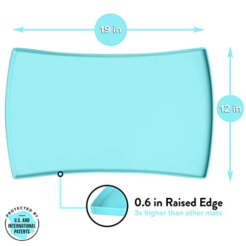 Catguru Cat Food Mat, Small & Large Pet Food Mat, Waterproof Cat Mat For Food And Water, Silicone Pet Mat For Food, Non-Slip Pet Mats, Easy To Clean Cat Food Tray, Pet Bowl Mat (Small, Aruba) #TOP1