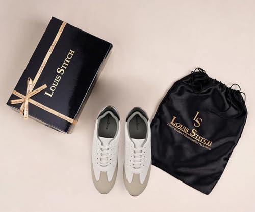 Image of LOUIS STITCH Men's Casual Lightweight Lace-Up Low-Top Sneakers for Men| Cushioned Comfort | Lightweight & Comfortable Casual Lace-Up Shoes | LSP-SNK-AVI010