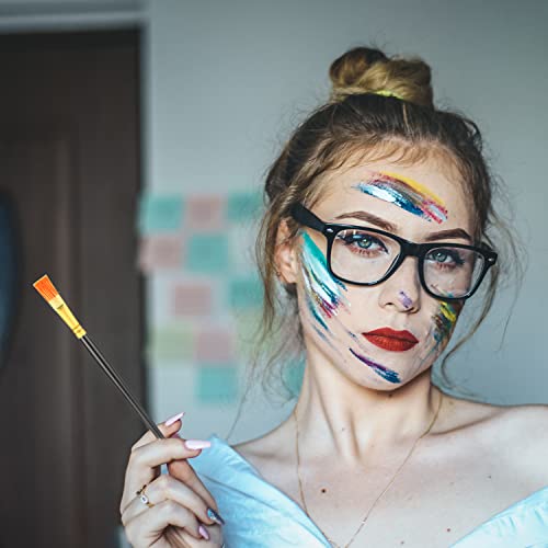 20Pcs Flat Paint Brushes 0.5 Inch Wide, Watercolor Acrylic Paint Brushes Bulk Synthetic Nylon Oil Painting Brushes For Artists Professional Amateurs Acrylic Painting Crafts Canvas (Black) #TOP5