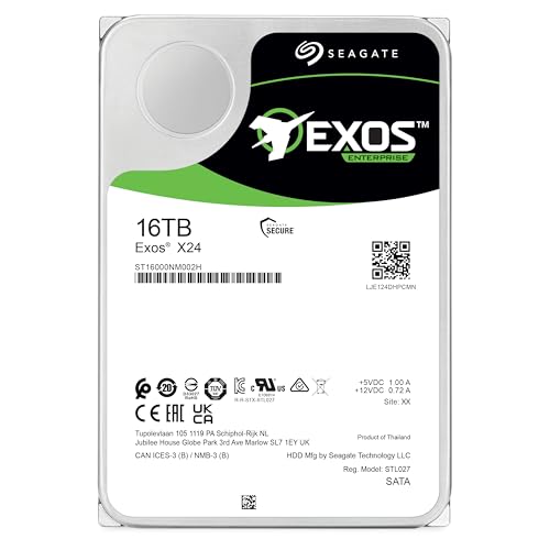 Image of Seagate Exos X24 16TB Enterprise Internal Hard Drive HDD - 6GB /s SAS 7200RPM 2.5M MTBF (ST16000NM002H)