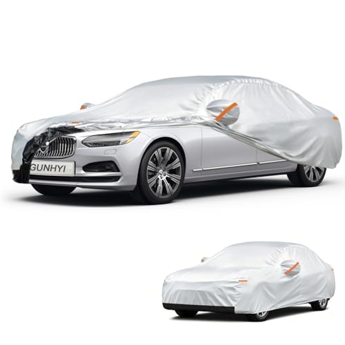 Image of GUNHYI Car Cover Custom Fit Volvo S90 (2016-2026) Waterproof for Automobiles, Oxford Sun Rain Dust Snow Protection (Ships from US Warehouse, Delivery 3-8 Days)