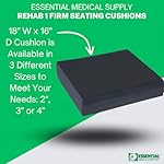 Essential Medical Supply Rehab 1 Foam Seat Cushion - Denser Cushion for Office Chairs, Wheelchairs, and More - Chair Seat Pad Provides Additional Support and Pain Relief for Seniors - 18" x 16" x 3" - Image 2