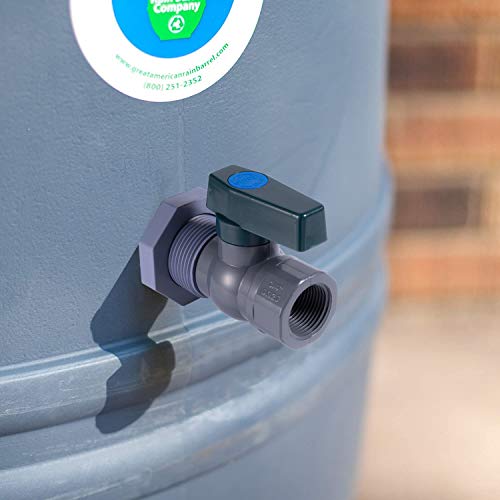 ABILITH PVC Spigot Kit Rain Barrel Faucet Kit 3/4 inch Rain Barrel Valve with Bulkhead Fitting Adapter for Aquariums, Water Tanks, Tubs, Pools (DN20)