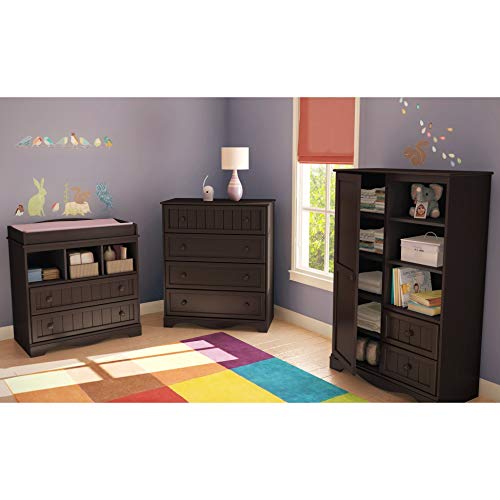 South Shore Savannah Collection Door Chest for Kid's Room, Pure White, 33x18.75x48.75 Inch