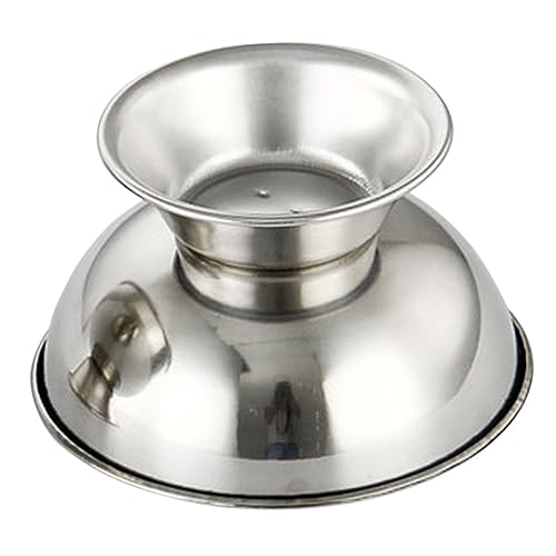 SMASOLO Cuenco de Afeitar Grande de Acero Inoxidable para Hombre de Afeitado Reutilizable Tazón para Espuma de Afeitar Accesorio Duradero y Seguro Regalo para Cuidado Masculino