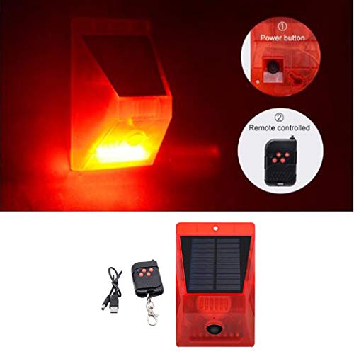 gazechimp Detector De Luz De Alarme Solar, Sensor De Movimento Infravermelho, Lâmpadas De Segurança