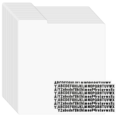 25PCS Vinyl Record Dividers 12 Inches Divider with A-Z Stickers Plastic Vinyl Record Divider for...