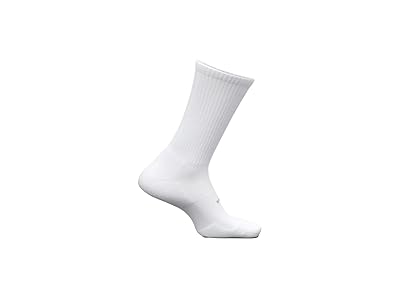 Feetures High Performance Cushion Crew Crew Cut Socks Shoes White : MD (US Men