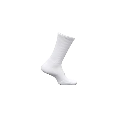 Feetures High Performance Cushion Crew Crew Cut Socks Shoes White