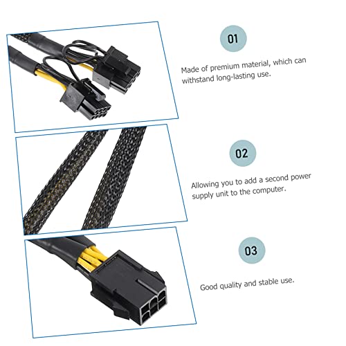 Cable pcie doble pin HEMOTON con adaptadores de alta estabilidad para extender corriente de GPU 4