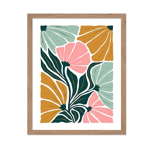 Monem Art Groovy Floral Poster - Retro Flower Print -