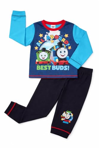 THOMAS & FRIENDS, Boys Thomas The Tank Engine Pyjamas featuring Thomas and Percy, Blue, Age 2-3 Years - Image 3