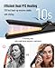 360° Airflow Styler Curling Iron, 2 in 1 Hair Straightener and Curler with Vented Cool Air to Lock in Style, 1.25 Inch Extra Long Flat Iron Curling Iron in One, Dual Voltage for Travel, LCD Display