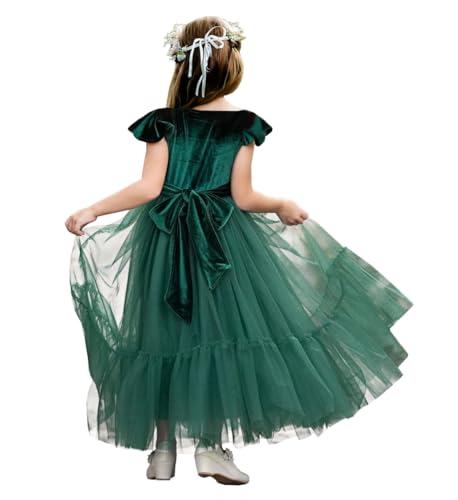 Tulle and Velvet Flower Girls Dress for Wedding First Communion Dress Princess Gown Birthday Party Dress PY163