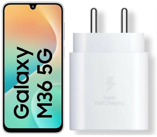 Image of 25W C-Type Super Fast Adapter Compatible with Samsung Galaxy M36 5g Super Fast Charger Adapter for S24 /S23 /S23 fe /S22 /S21 /F56 /S20 /M16 /A16 /M15 /M35 /M05 /A14, A15 /S24 fe /A34 /M06 /A35 /F06 5g, White