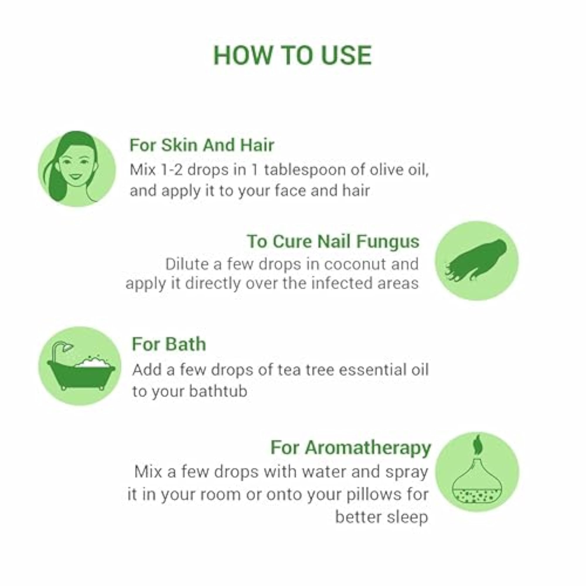 Tea Tree Essential Oil for Skin, Hair & Toenails, 100% Natural