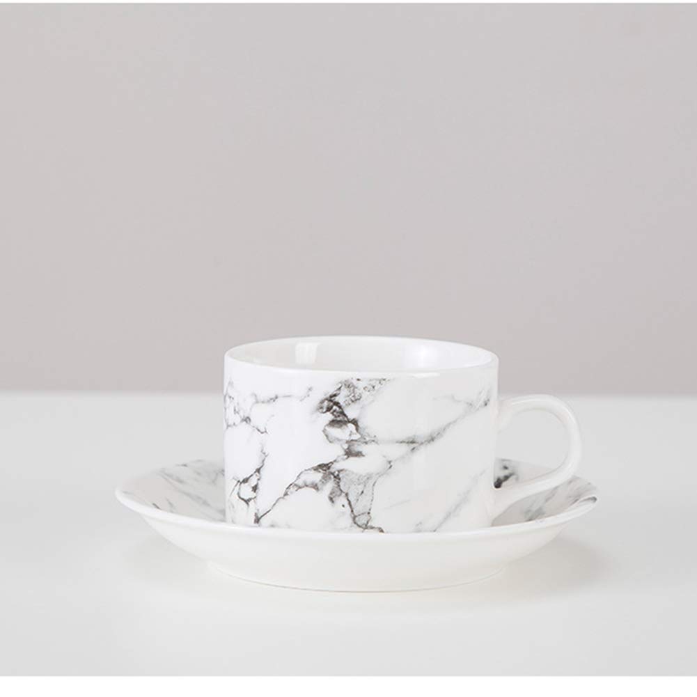 Zestaw obiadowy 7-częściowy klasyczny marmurowy porcelanowy serwis obiadowy okrągłe talerze obiadowe talerze sałatkowe talerze stek miski kubki