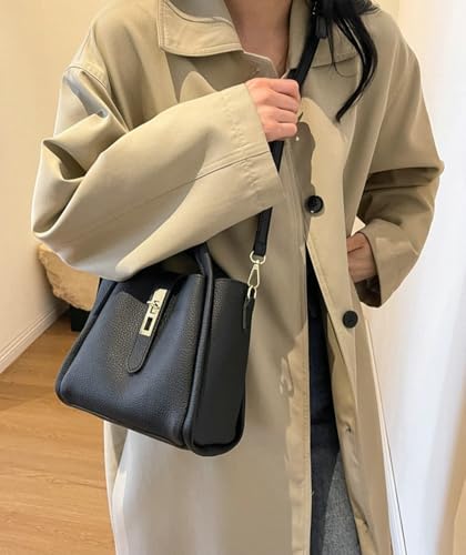 Bucket Bag for Women Soft Leather Bucket Hobo Purse Trendy Crossbody Shoulder Bag Top Handle Handbag Slouchy Tote Satchel4