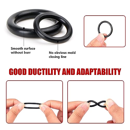 image for Ziciner 225 PCS O-Ring Assortment Kit Set, Premium Rubber Gasket AC Sy