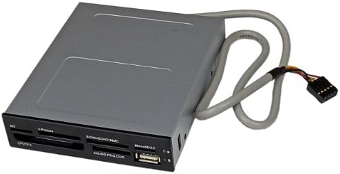 StarTech.com 3.5in Front Bay 22-in-1 USB 2.0 Internal Multi Media Memory Card Reader with Simultaneous Access - CF/SD/MMC/MS/xD - Black (35FCREADBK3)