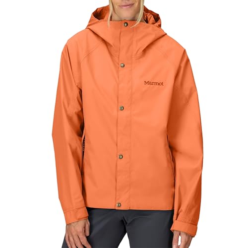MARMOT Women’s Cascade Durable & Waterproof Rain Jacket, Pomelo, X-Large