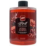 Ricarica Per Diffusore a Bastoncini Refill, Disponibile In Diverse Fragranze Corpose Ed Avvolgenti, Capaci Di Creare Sensazioni Olfattive Uniche 500ml (Unità, ROSSO RUBINO)