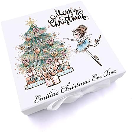 ukgiftstoreonline Personalised Girls Christmas Eve Box For Kids (Large)