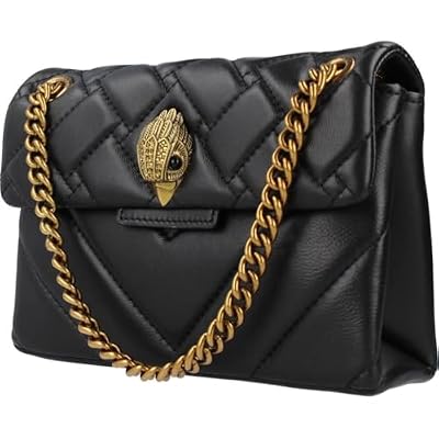 Borsa a tracolla Kurt Geiger Mini Kensington in pelle trapuntata nera