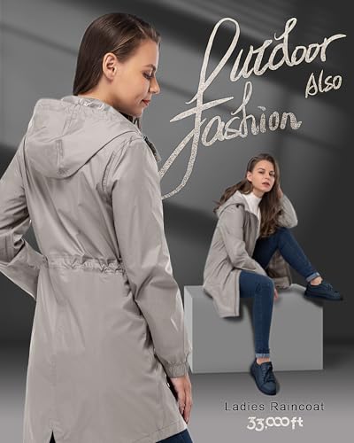 Chaqueta impermeable mujer transpirable chubasquero ligero que repele el viento 6