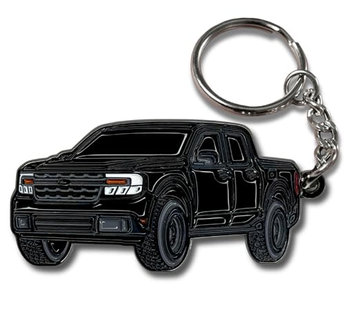 FOUR WHEEL BEAST Maverick Metal Keychain Accessories compatible with Ford Maverick 2025 2024 truck - Cool Key chains (Black)