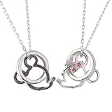 [ザ・キッス] THE KISS 【ディズニー コレクション】ミッキー&ミニー/シルバー ペアネックレス DI-SN1213DM-1203DM