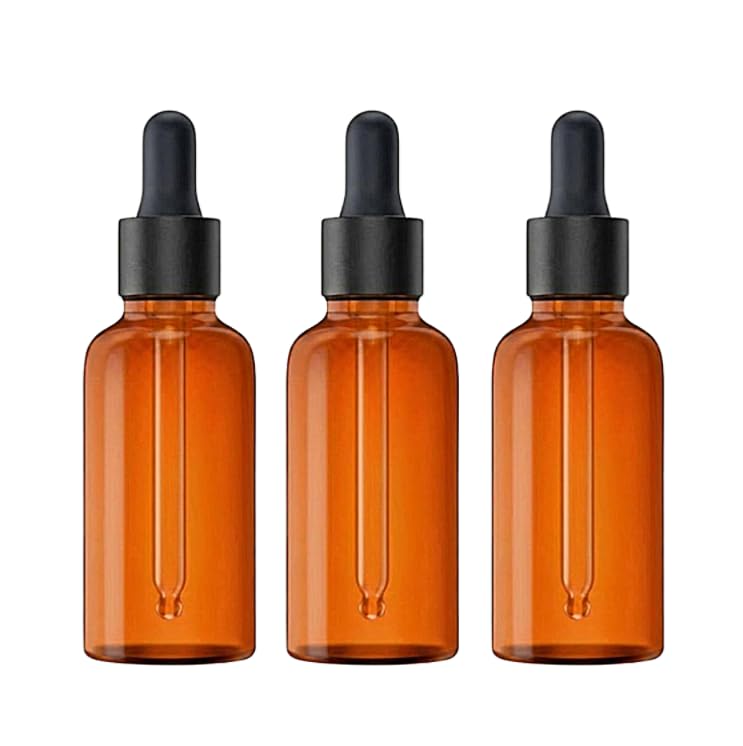 VOW 10ML Amber Empty Glass Dropper Bottles, Black Sleeve, Pack of 3 | Black Rubber Teat, Leakproof, Travel, For Oil, Perfume, Serum, Cosmetic-image-29