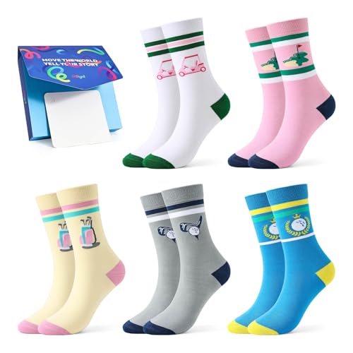 Moyel 50th Birthday Gifts for Her Women Present for 50 Year Old Woman 5 Pairs Funny Socks Female