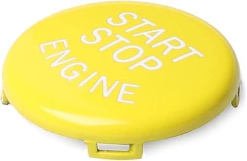 Miniatura 2 de GZYF 1 pcs Yellow Start Push Button Cover Trim for BMW E Chassis 1 3 5 Series X1 X3 X5 X6 Z4
